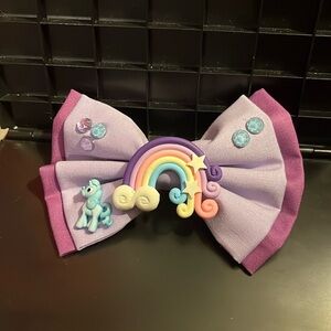 Purple pony hairbow